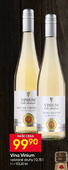 Vina Vinium vybrané druhy 0,75l