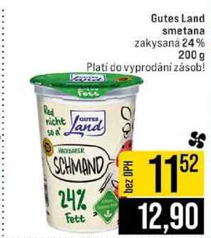 Gutes Land smetana zakysaná 24% 200 g 