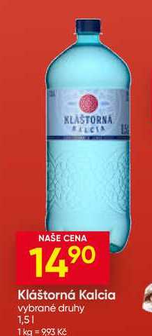 Kláštorná Kalcia vybrané druhy 1,5l