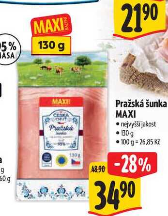 Pražská šunka MAXI 130 g