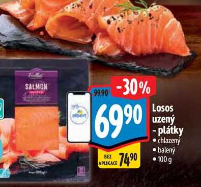   Losos uzený - plátky 100 g