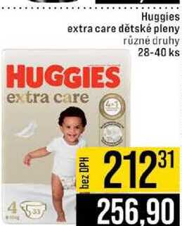 Huggies extra care dětské pleny různé druhy 28-40 ks 