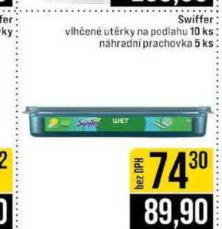 Swiffer vlhčené utěrky na podlahu 10 ks náhradní prachovka 5 ks
