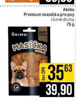 Akinu Premium masička pro psy různé druhy 75g