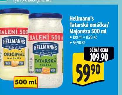   Hellmann's Tatarská omáčka/ Majonéza 500 ml 