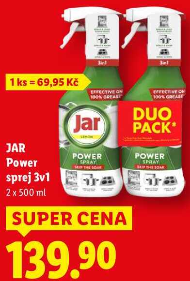 JAR Power sprej 3v1, 2x 500 ml 