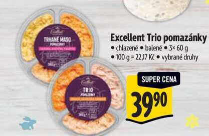   Excellent Trio pomazánky chlazené balené 3× 60 g 