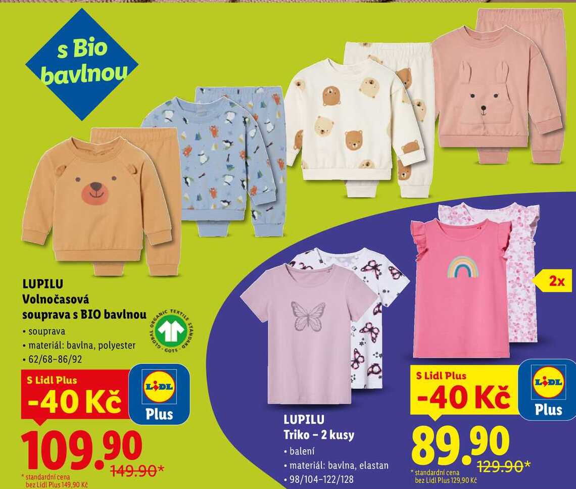 LUPILU Volnočasová souprava s BIO bavlnou 