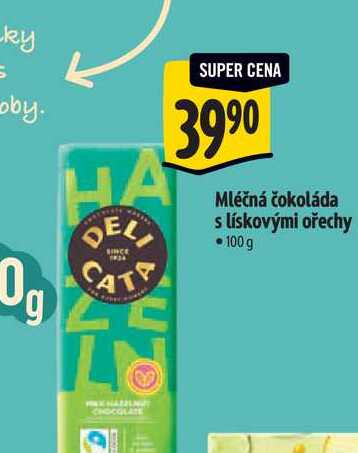   Mléčná čokoláda s lískovými ořechy 100 g