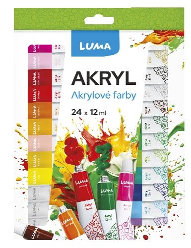 Akrylové barvy, 24 KS