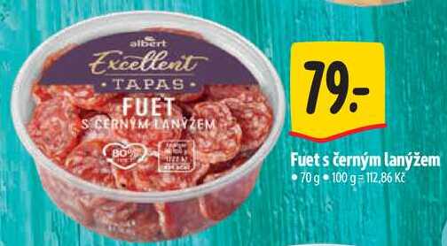Fuet s černým lanýžem, 70 g