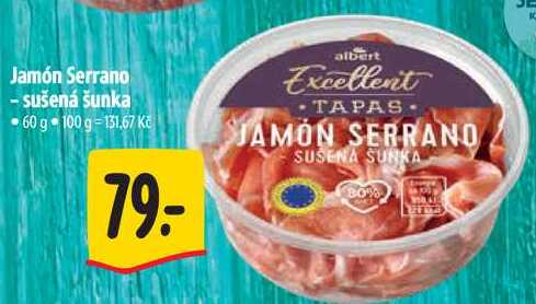 Jamón Serrano - sušená šunka, 60 g