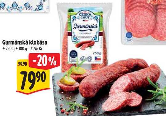 Gurmánská klobása, 250 g