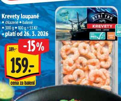 Krevety loupané, 300 g