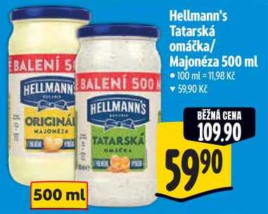 Hellmann's Tatarská omáčka/Majonéza, 500 ml 
