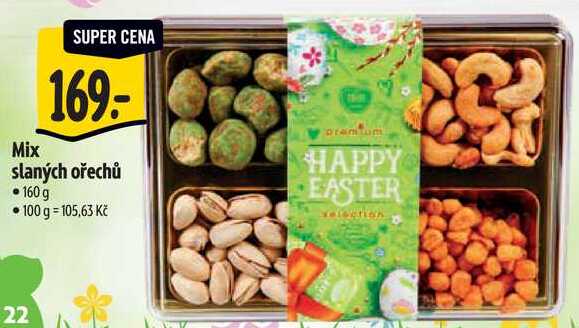 Mix slaných ořechů, 160 g