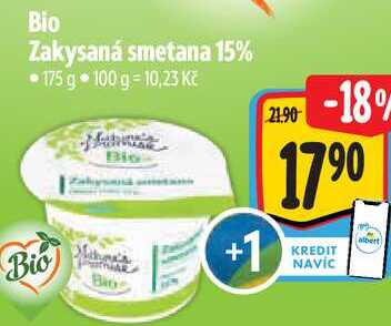 Bio Zakysaná smetana 15%, 175 g