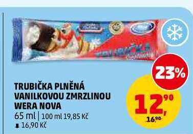 TRUBIČKA PLNĚNÁ VANILKOVOU ZMRZLINOU WERA NOVA, 65 ml