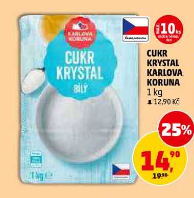 CUKR KRYSTAL KARLOVA KORUNA, 1 kg