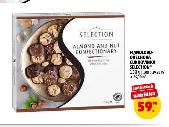 MANDLOVO-OŘECHOVÁ CUKROVINKA SELECTION, 150 g