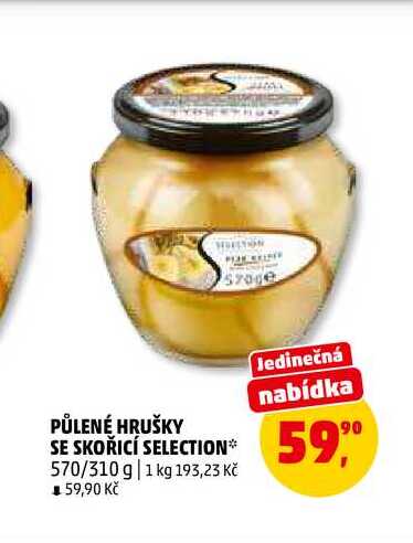PŮLENÉ HRUŠKY SE SKOŘICÍ SELECTION, 570 g