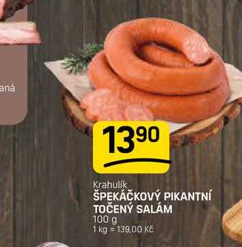 ŠPEKÁČKOVÝ PIKANTNÍ TOČENÝ SALÁM 100 g 