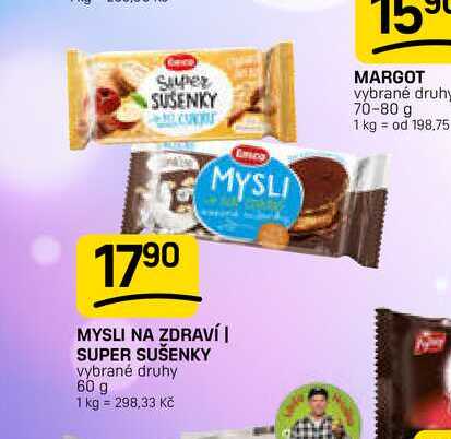 MYSLI NA ZDRAVÍ | SUPER SUŠENKY vybrané druhy 60 g 