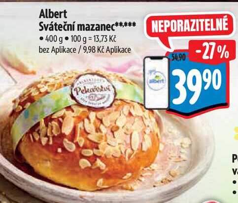 Albert Sváteční mazanec, 400 g