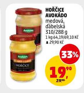 HOŘČICE AVOKÁDO medová, 310 g