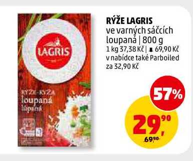 RÝŽE LAGRIS ve varných sáčcích loupaná, 800 g