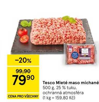 Tesco Mleté maso míchané, 500 g 