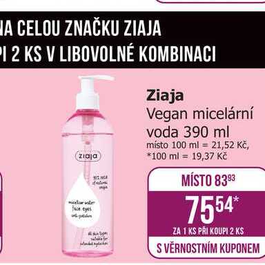 Ziaja Vegan micelární voda 390 ml 