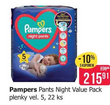 Pampers Pants Night Value Pack plenky vel. 5, 22 ks 