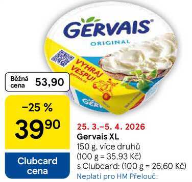 Gervais XL, 150 g, více druhů  