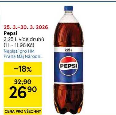 Pepsi, 2.25 l, více druhů
