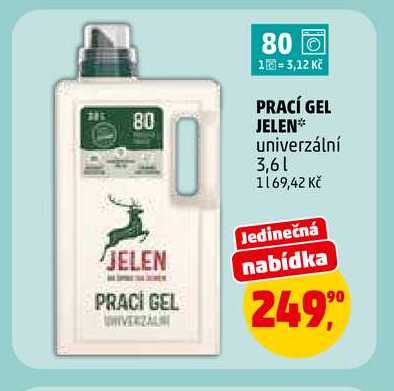 PRACÍ GEL JELEN, 3,6 l