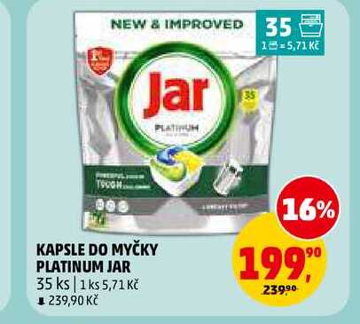 KAPSLE DO MYČKY PLATINUM JAR, 35 ks