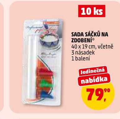 SADA SÁČKŮ NA ZDOBENÍ, 10 ks