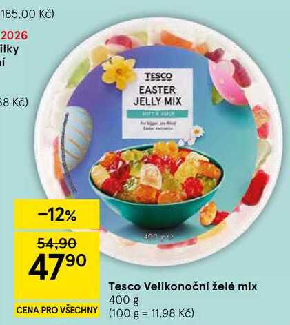 Tesco Velikonoční želé mix, 400 g  