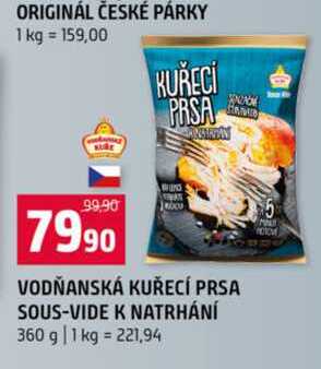 VODŇANSKÁ KUŘECÍ PRSA SOUS-VIDE K NATRHÁNÍ 360 g