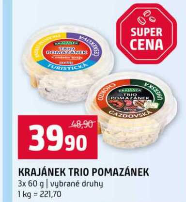 KRAJÁNEK TRIO POMAZÁNEK 3x 60 g