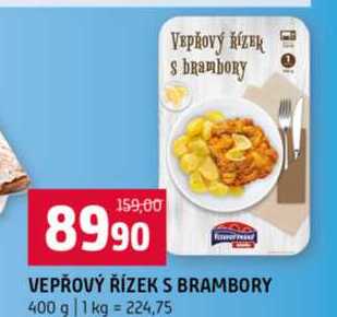VEPŘOVÝ ŘÍZEK S BRAMBORY 400 g