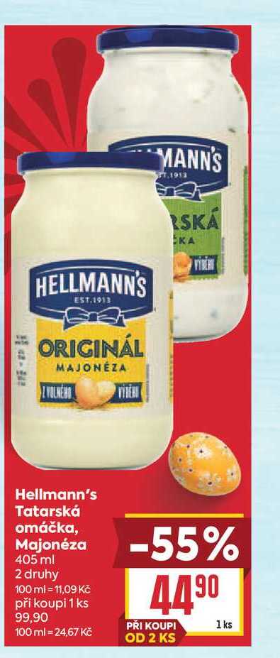 Hellmann's Tatarská omáčka, Majonéza 405 ml