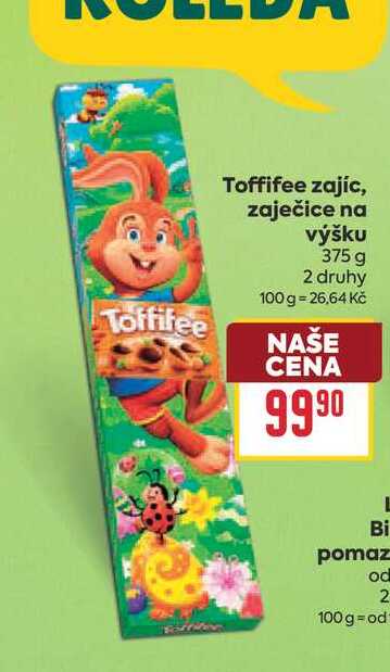 Toffifee zajíc, zaječice na výšku 375 g