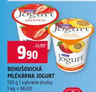 BOHUŠOVICKÁ MLÉKÁRNA JOGURT 150 g