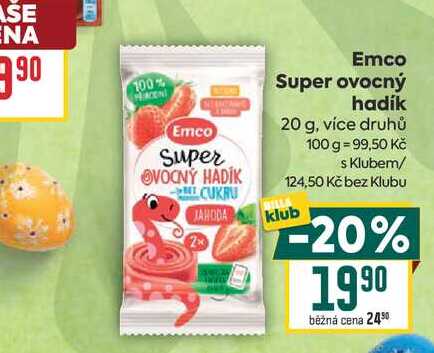Emco Super ovocný hadík 20 g