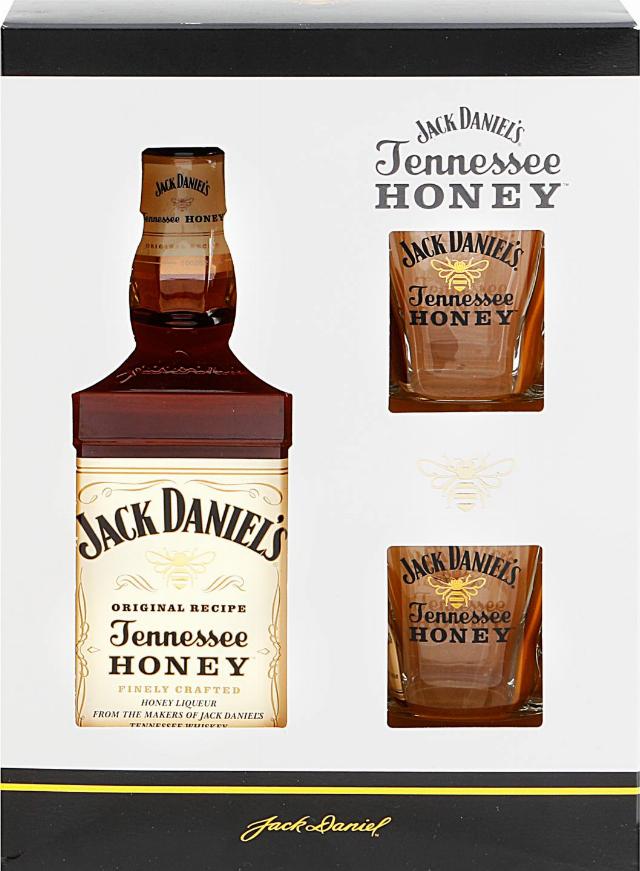 Jack Daniel´s Tennessee Hon. Likér s medovou příchutí 35 %+ 2 skleničky