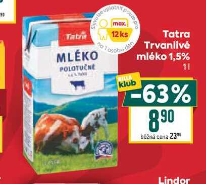 Tatra Trvanlivé mléko 1,5% 1l 