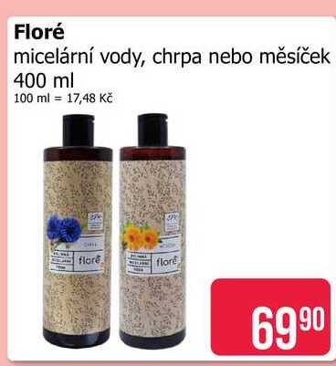 Floré micelární vody, chrpa nebo měsíček 400 ml 