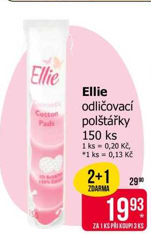 Ellie odličovací polštářky 150 ks 
